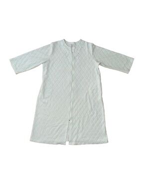 Quilted Long Sleeve Nightgown - Pastel Mint Green
